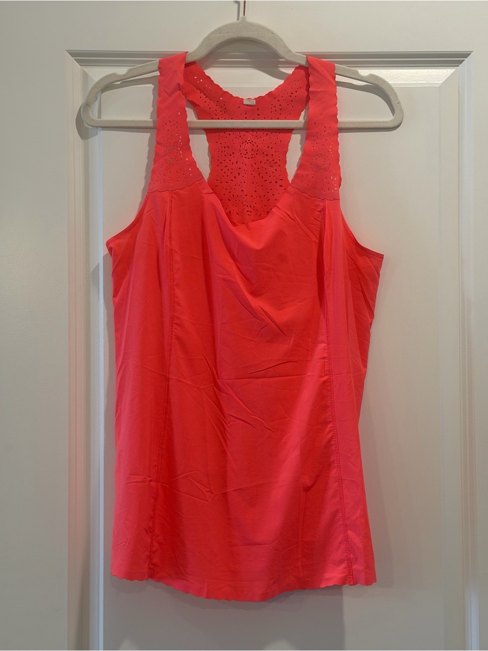 Lululemon Run A Marathon singlet tank top laser-cut logo detailing